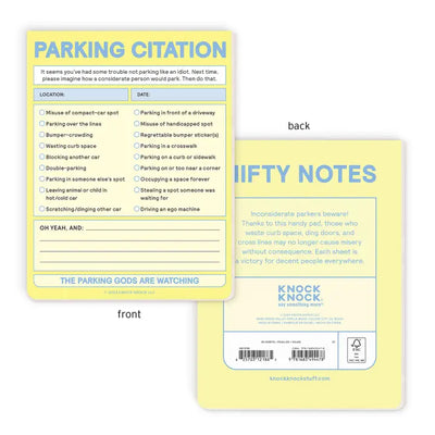 PARKING CITATION NIFTY NOTE PAD (PASTEL VERSION)