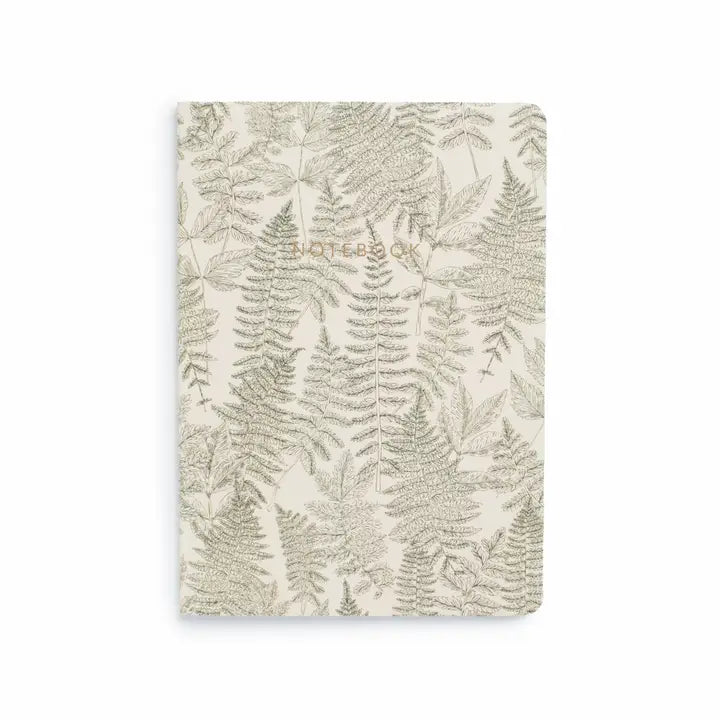 Reverie Notebooks | Set of 3 | Ferns, Green & Gold Florals