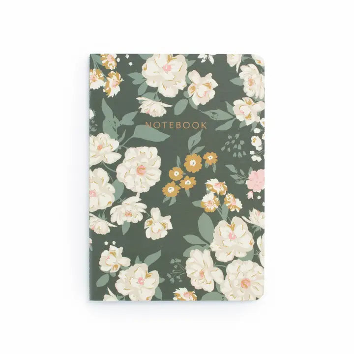 Reverie Notebooks | Set of 3 | Ferns, Green & Gold Florals