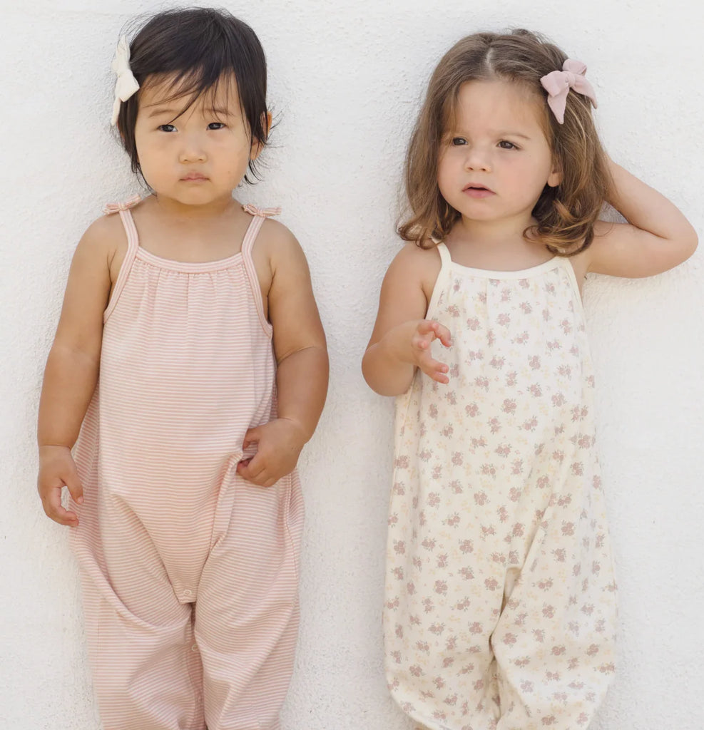 Smocked Jumpsuit Flower Field
