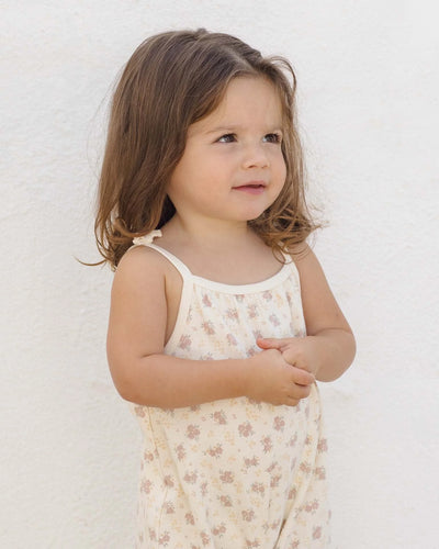 Smocked Jumpsuit Flower Field