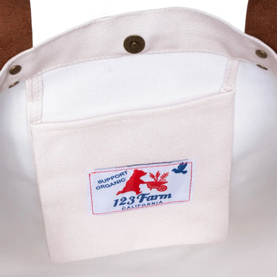 Leather Strap Tote Bag - Flower Library