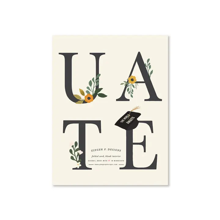 Grad Floral Card