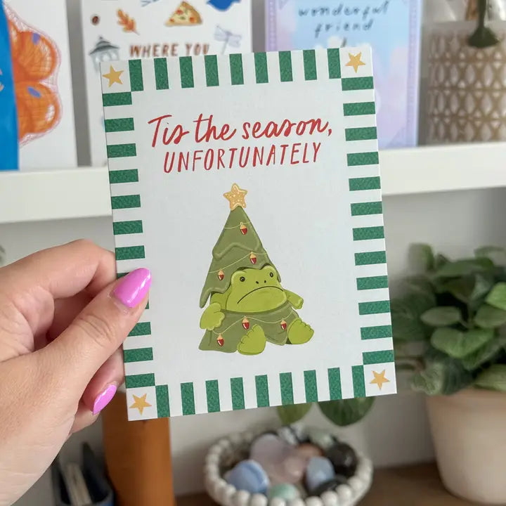 Tis the Season, Unfortunately Frog Jellycat Christmas Card