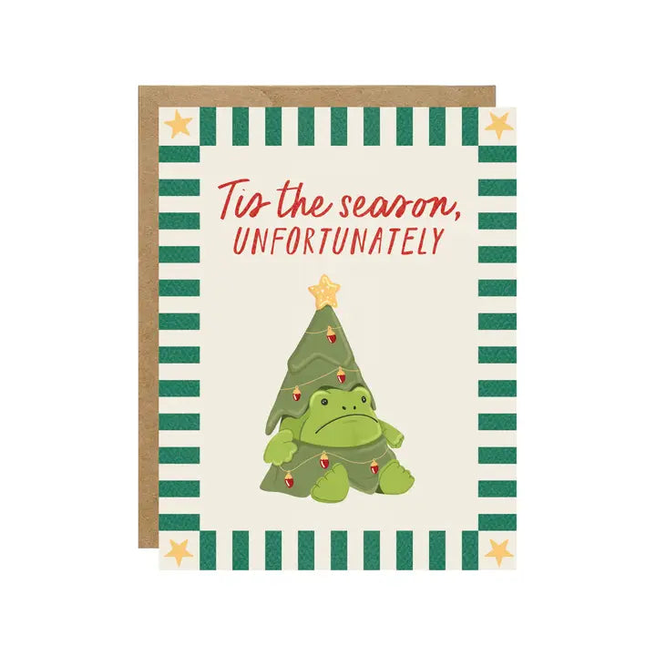 Tis the Season, Unfortunately Frog Jellycat Christmas Card