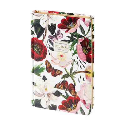 Vegan Leather Hardcover Journal - Peonies
