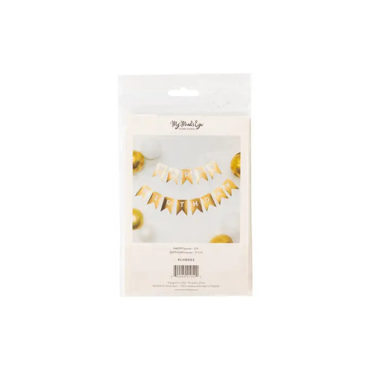Gold Foil "Happy Birthday" Word Banner