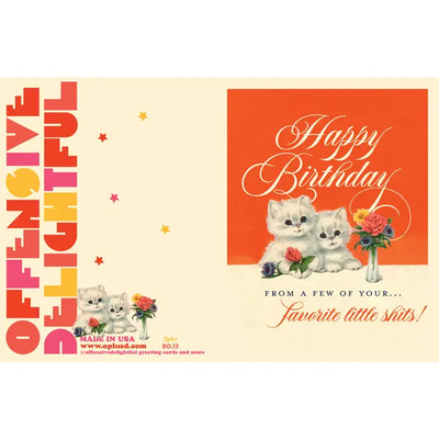 Little Shits! Kittens Birthday Card