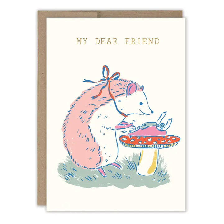 My Dear Friend Hedgehog Friendship Card