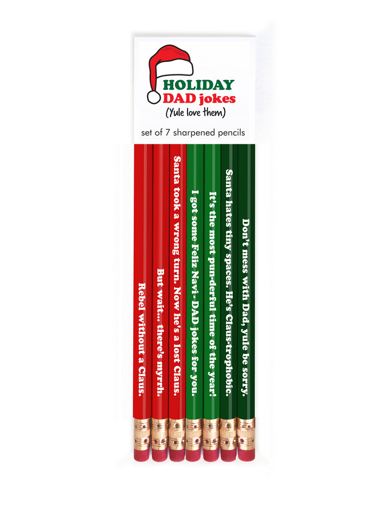 Holiday Dad Jokes Pencils