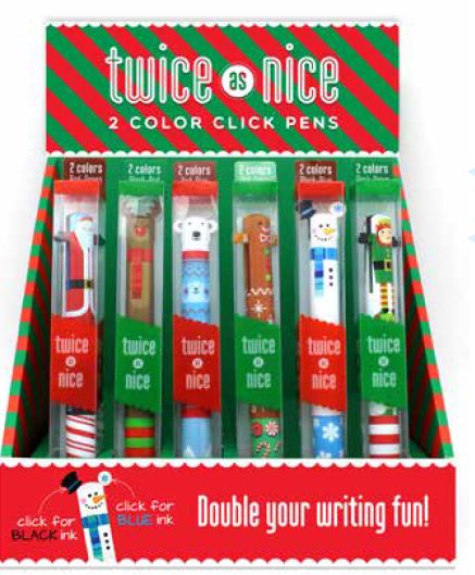 Twice as Nice Holiday 2 Color Click Pen