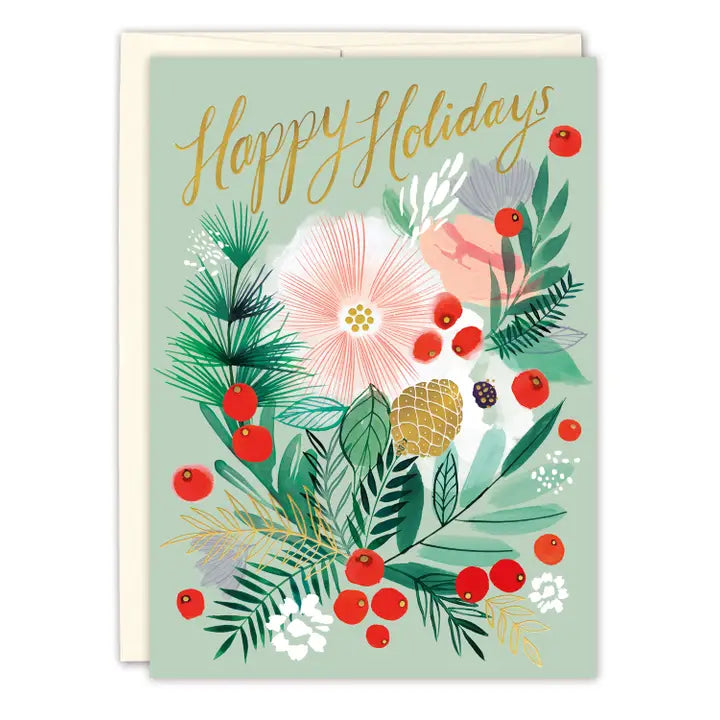 Holly Bouquet Holiday Boxed Cards - Set of 10