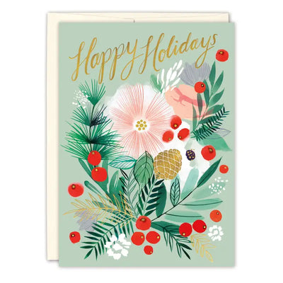 Holly Bouquet Holiday Boxed Cards - Set of 10