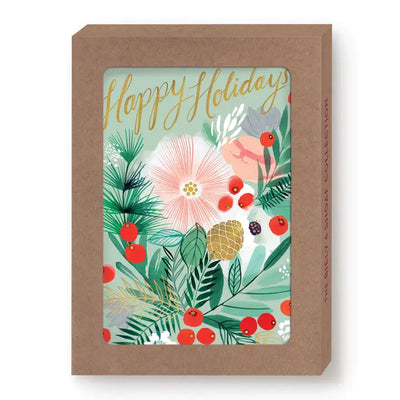 Holly Bouquet Holiday Boxed Cards - Set of 10