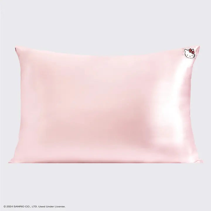 Hello Kitty X Kitsch Pillowcase - Solid PInk Kitty Face