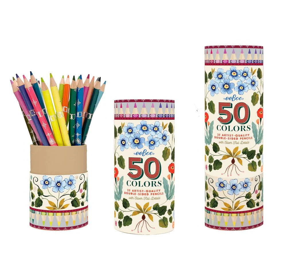 FLORA'S 25 DOUBLE-SIDED COLOR PENCILS