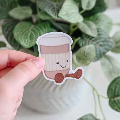 Latte Jellycat Vinyl Sticker