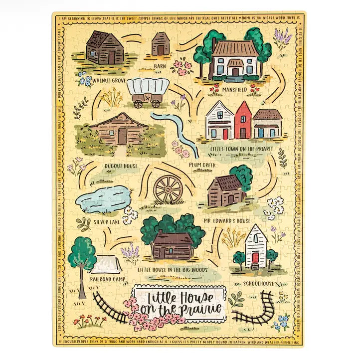 Little House On the Prairie Map - 500 Piece Jigsaw Puzzle