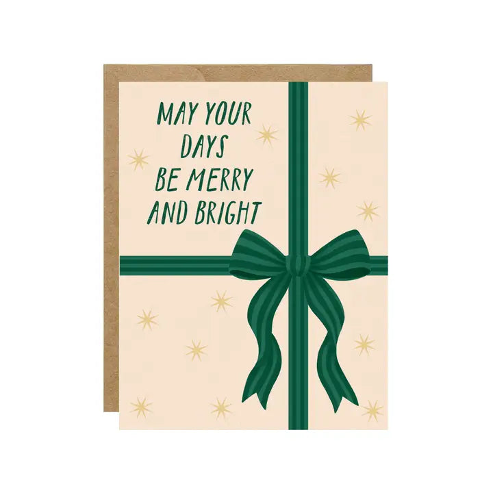 May Your Days Be Merry & Bright Christmas Card