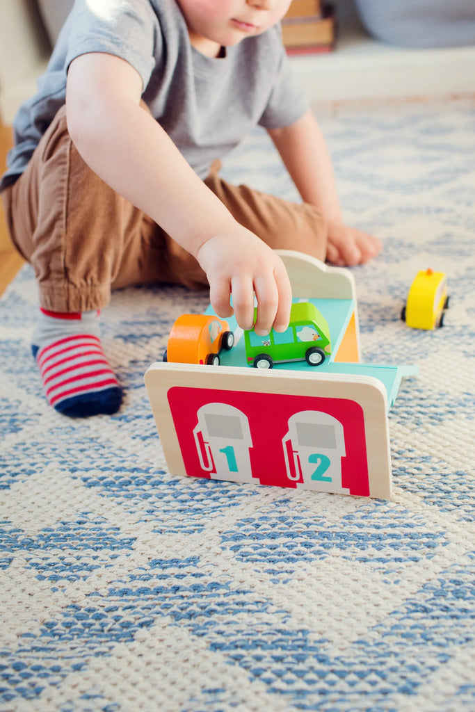MINIGARAGE WOODEN AUTOMOBILE SET