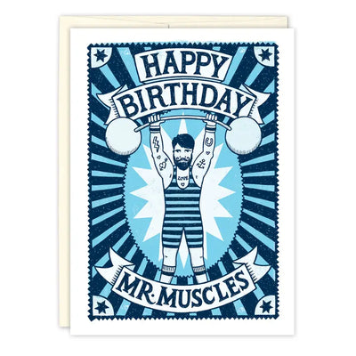 Mr Muscles Birthday Card