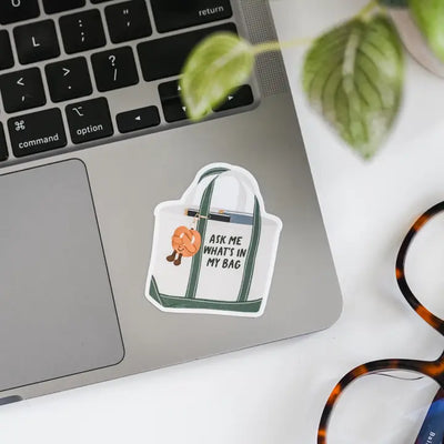 Ask Me What's in My Bag Vinyl Sticker