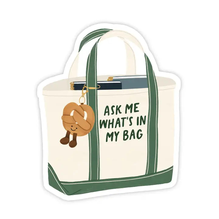 Ask Me What's in My Bag Vinyl Sticker