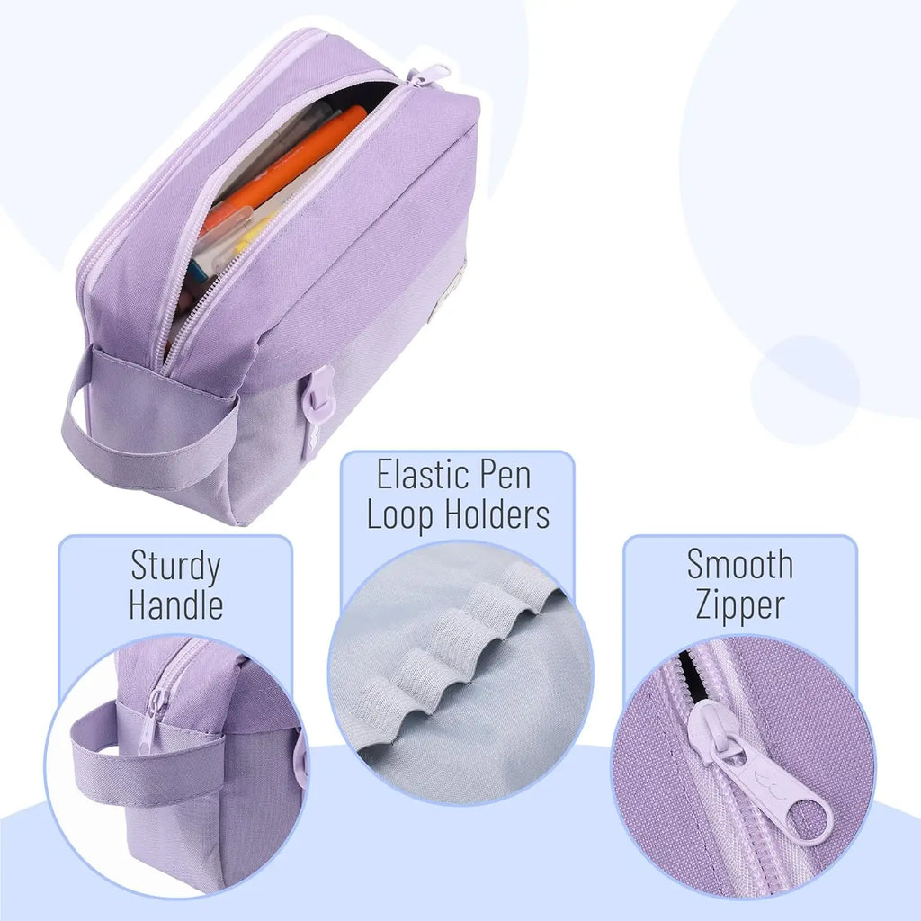 Large Capacity Pencil Case - Mint Color