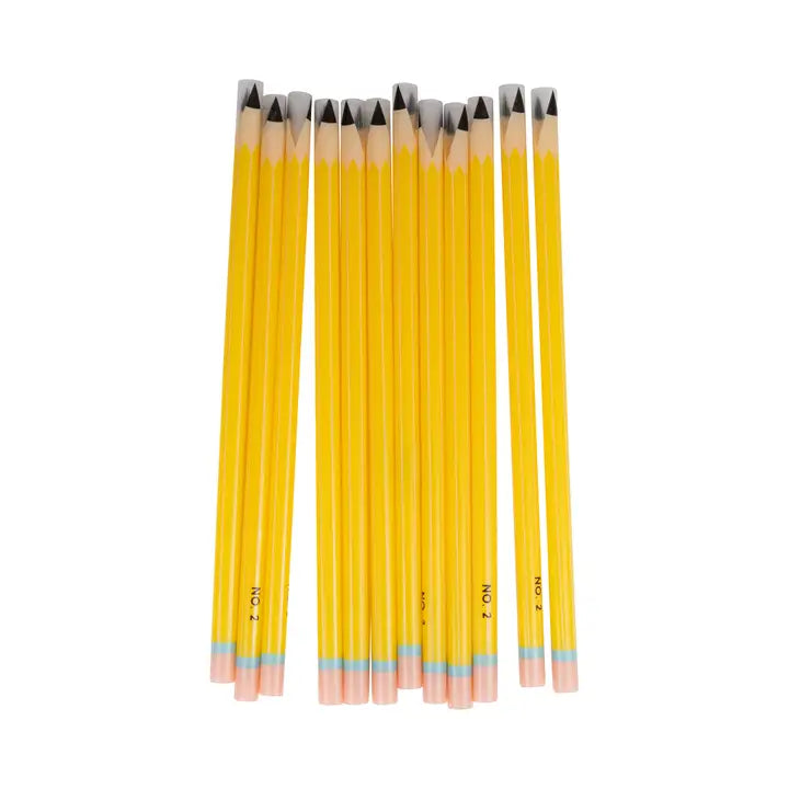 Pencil Reusable Straws - 12 Count