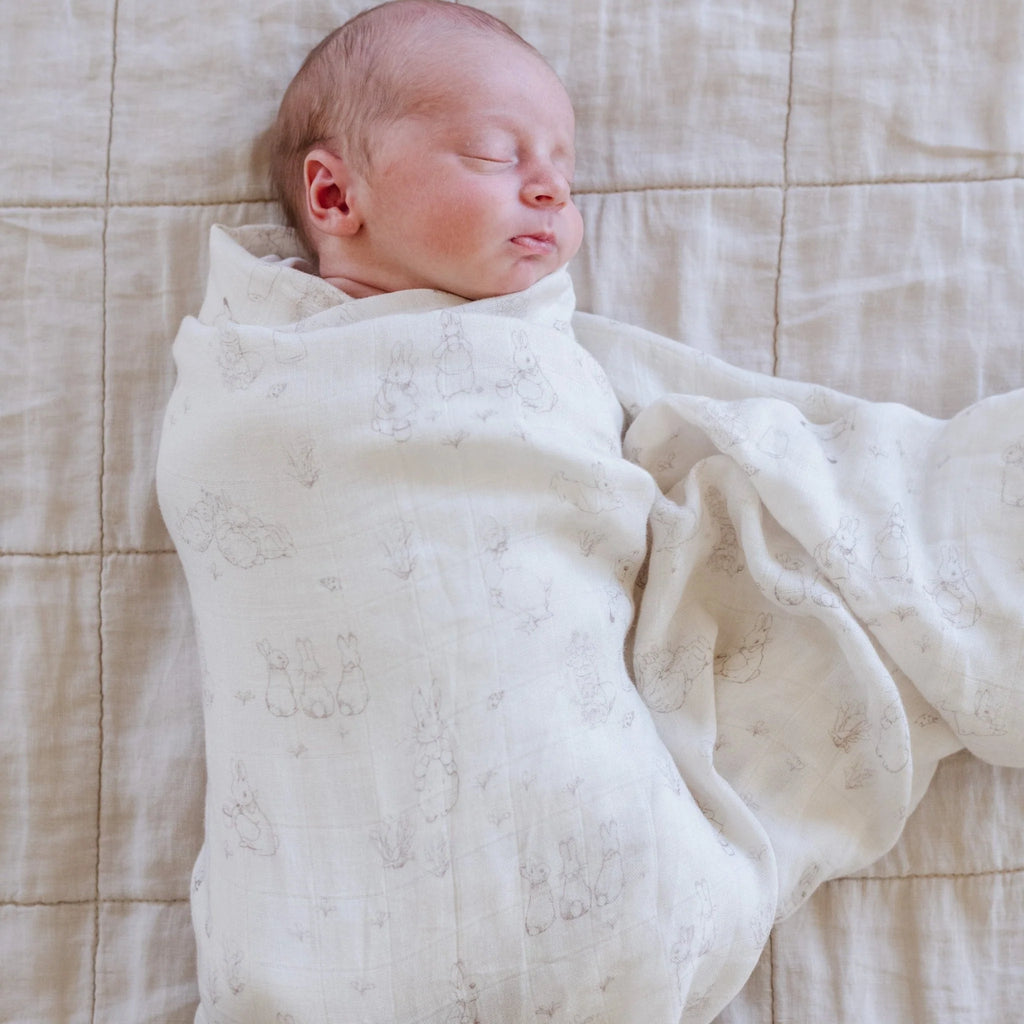 Peter Rabbit Bamboo Rayon Muslin 2-pack Swaddles