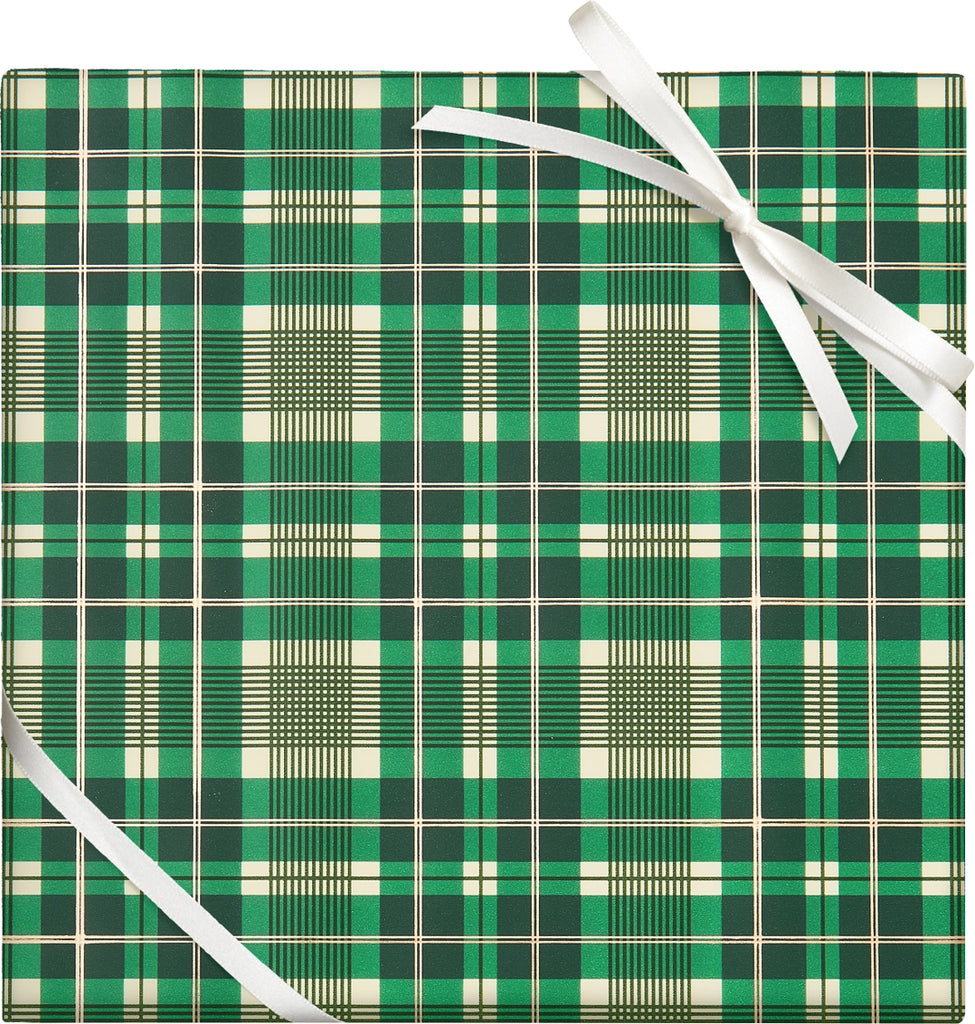 RED AND GREEN PLAID WRAPPING PAPER ROLLS