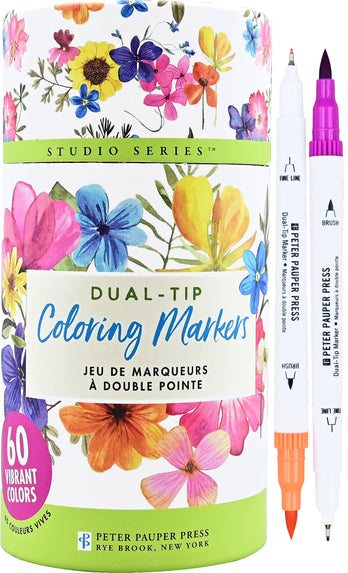 STUDIO SERIES DUAL-TIP COLORING MARKERS (SET OF 60)