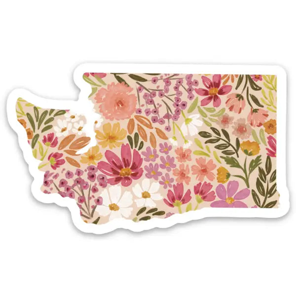 Washington State Floral Sticker