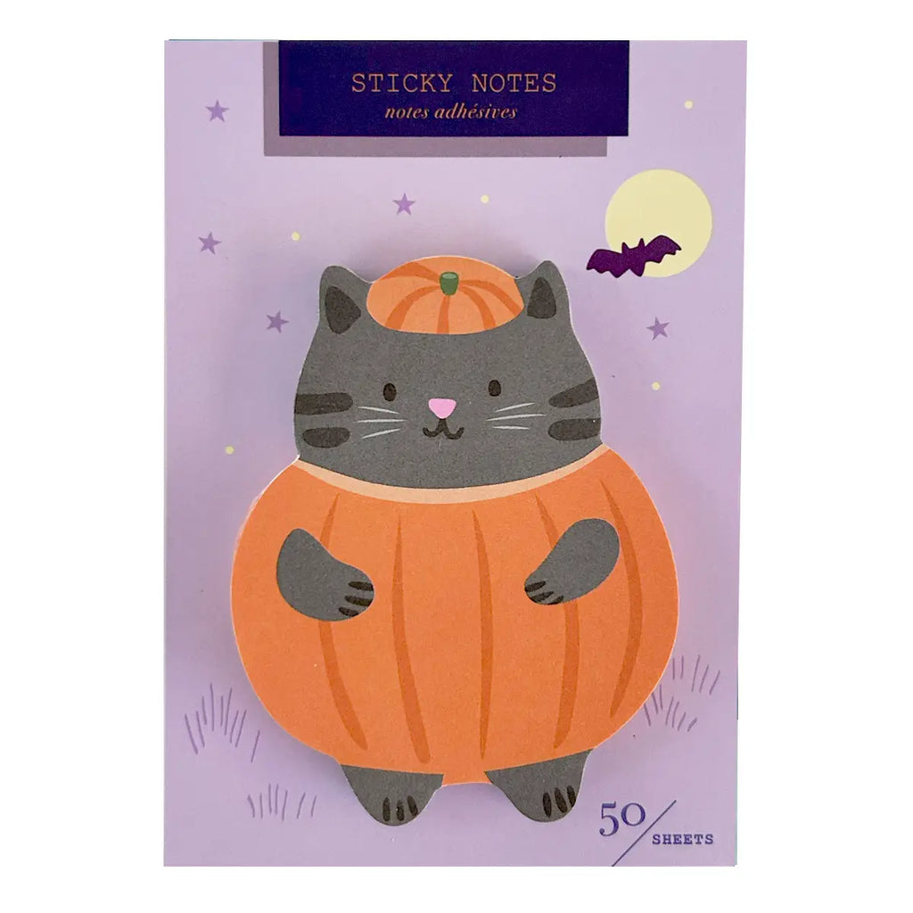 Pumpkin Cat Die Cut Sticky Notes