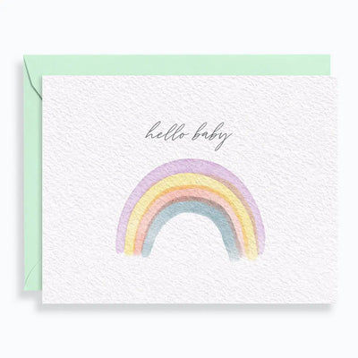 Watercolor Rainbow Baby Card