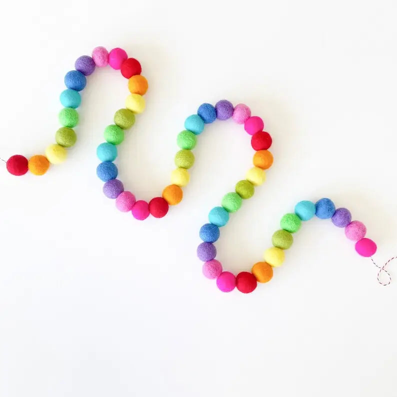 Felt Ball Garland - 50 Felt Balls