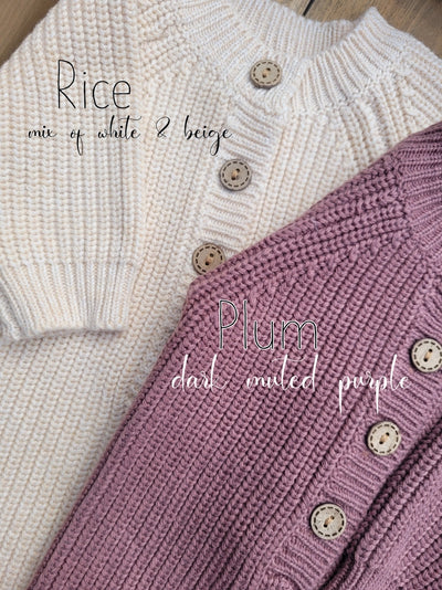 BABY KNIT ROMPER - RICE