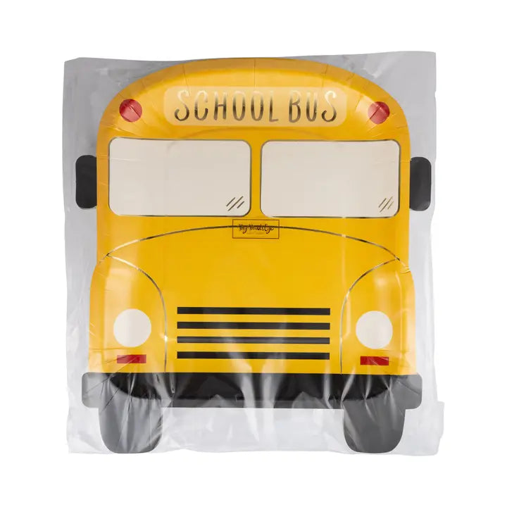 School Bus Shaped Paper Plates