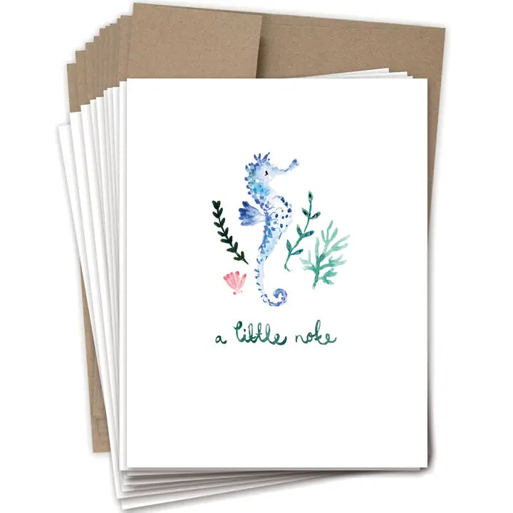 Seahorse A Little Note Boxed Notecard - Set of 10