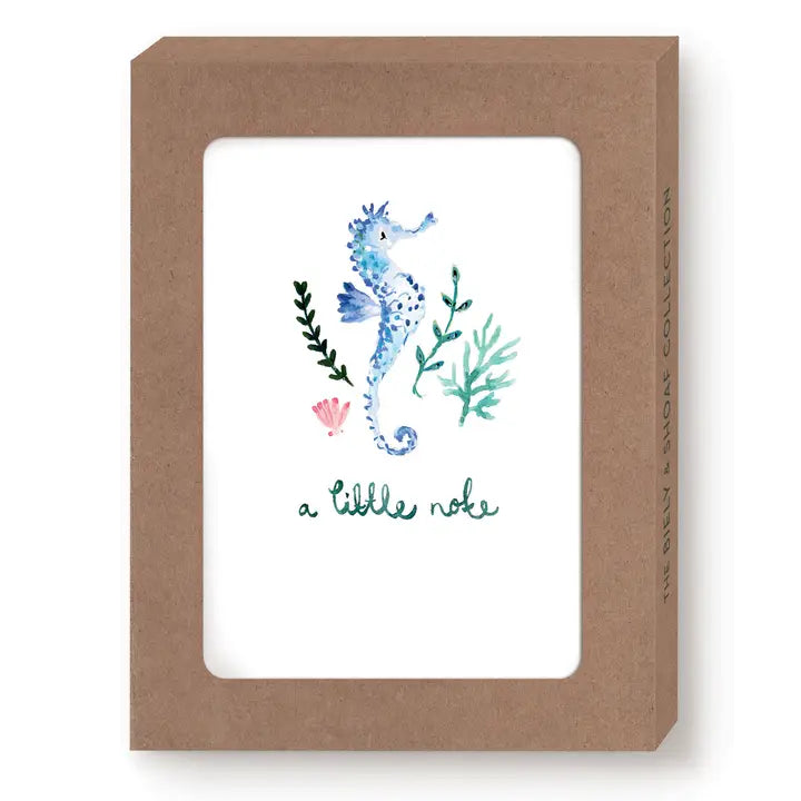 Seahorse A Little Note Boxed Notecard - Set of 10