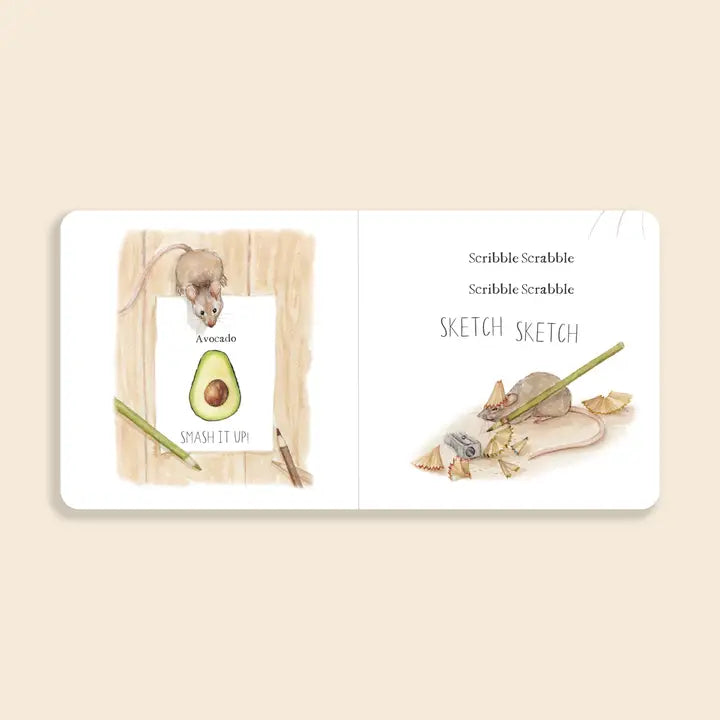 Scribble Scrabble: A Board Book of First Words