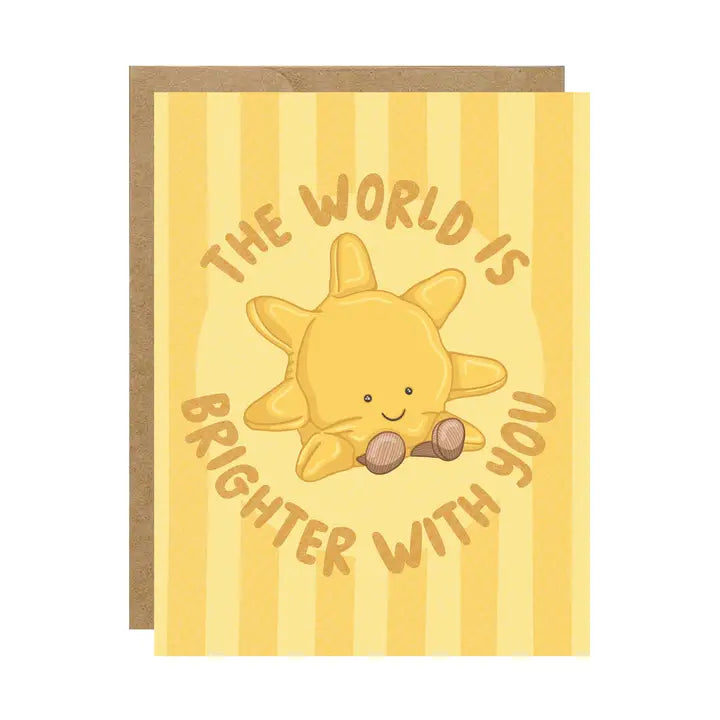 Brighter with You Sun Jellycat Birthday Card