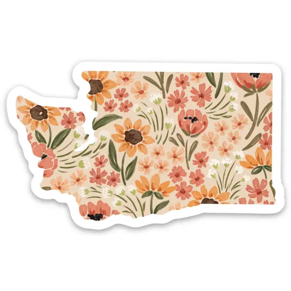 Washington State Floral Sticker