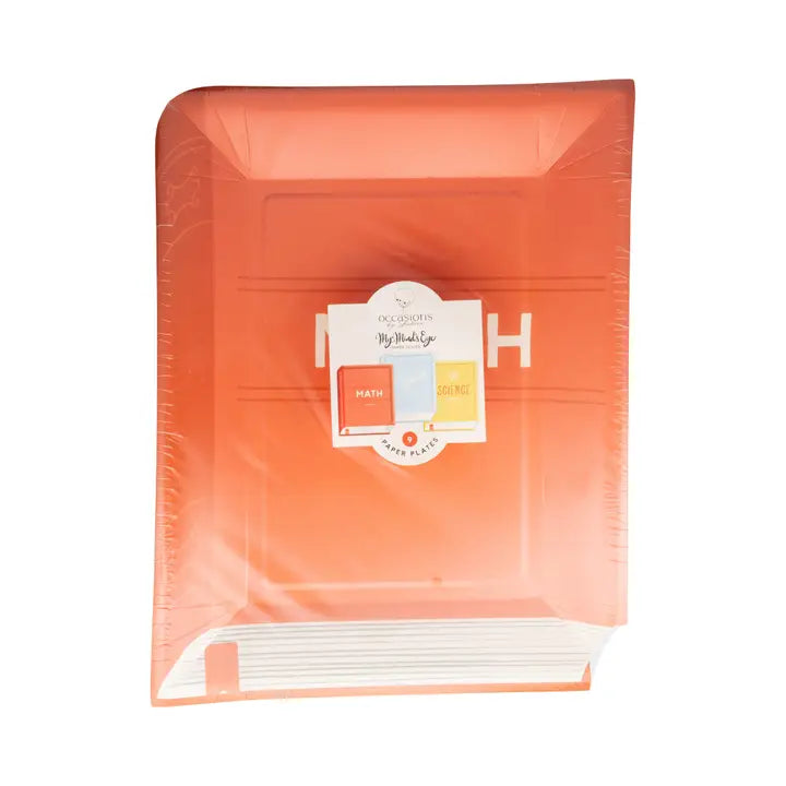 Occasions Text Books Shaped Paper Plates