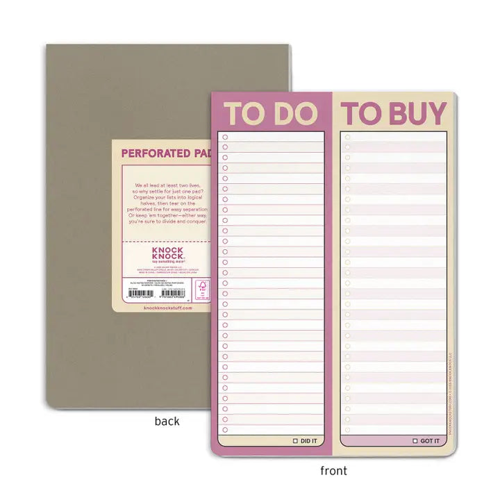 To Do/ To Buy Pad (Pastel Version)