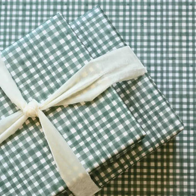 Tonga Green Ginham Gift Wrap