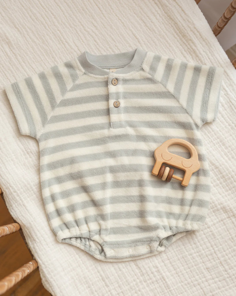 Striped Terry Henley Romper