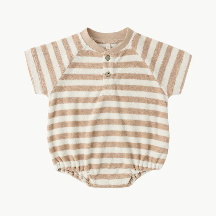 Striped Terry Henley Romper