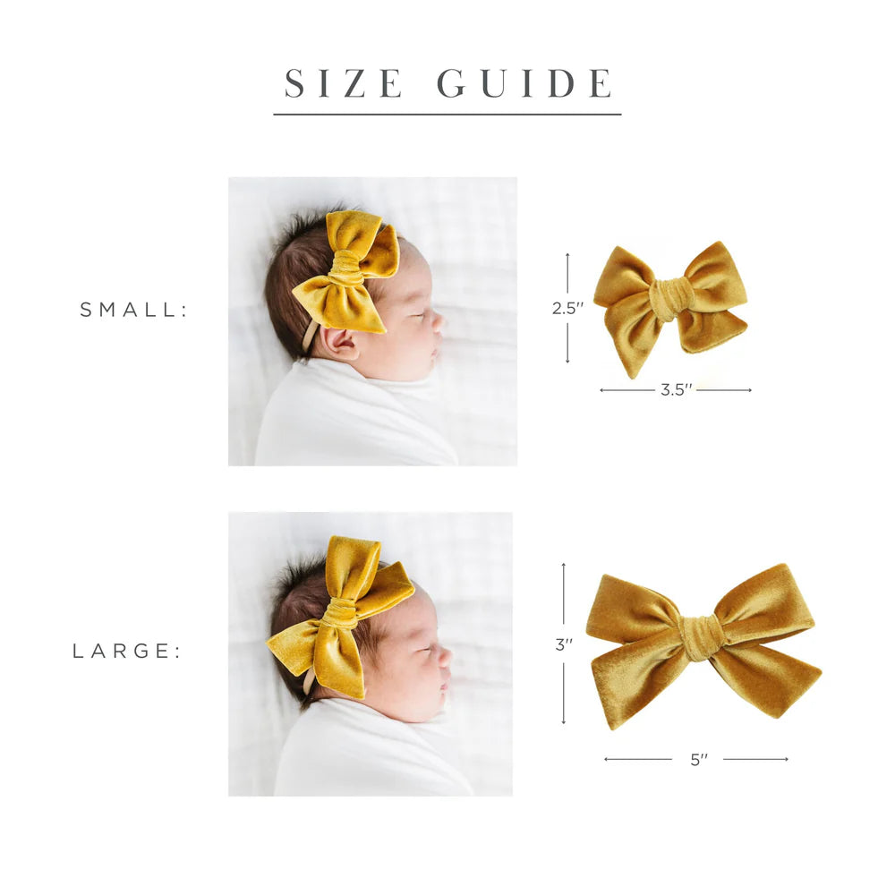 Velvet Bow Headband - Small