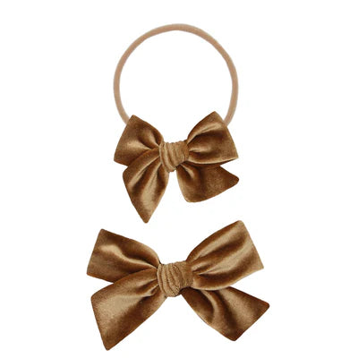 Velvet Bow Headband - Small